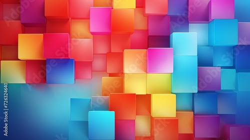 Background with colorful squares