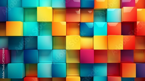 Background with colorful squares © Tahir