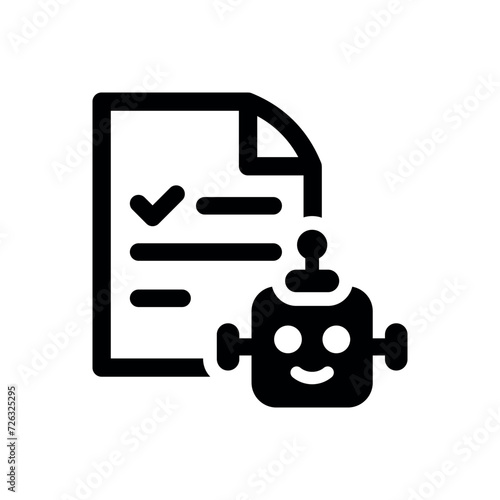 robot document icon vector illustration photo