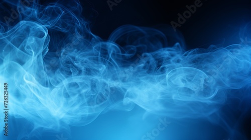 Blue smoke with defocused black dots