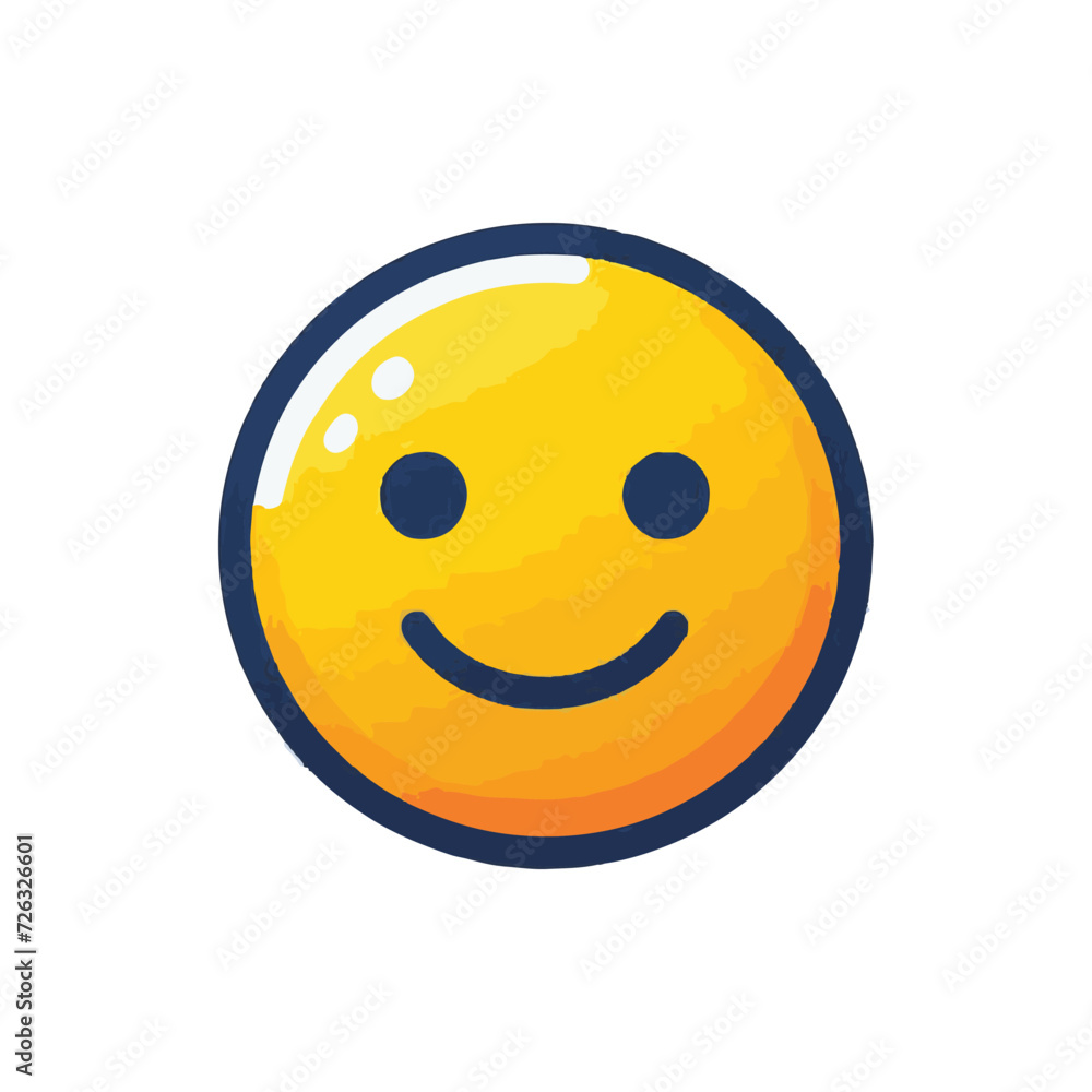 Happy smiley face icon vector Happy smiley face icon vector