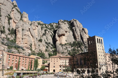 Kloster Santa Maria de Montserrat in den Bergen von Montserrat bei Barcelona, Katalonien, Spanien
