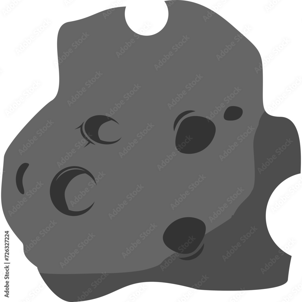 Fototapeta premium Asteroid Rock Illustration