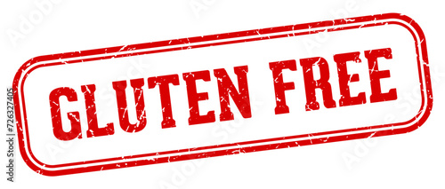 gluten free stamp. gluten free rectangular stamp on white background