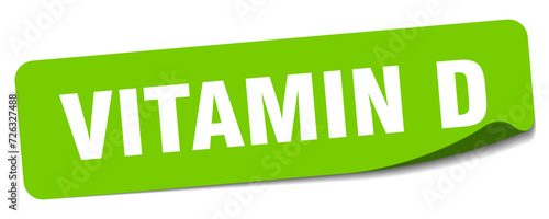 vitamin d sticker. vitamin d label photo