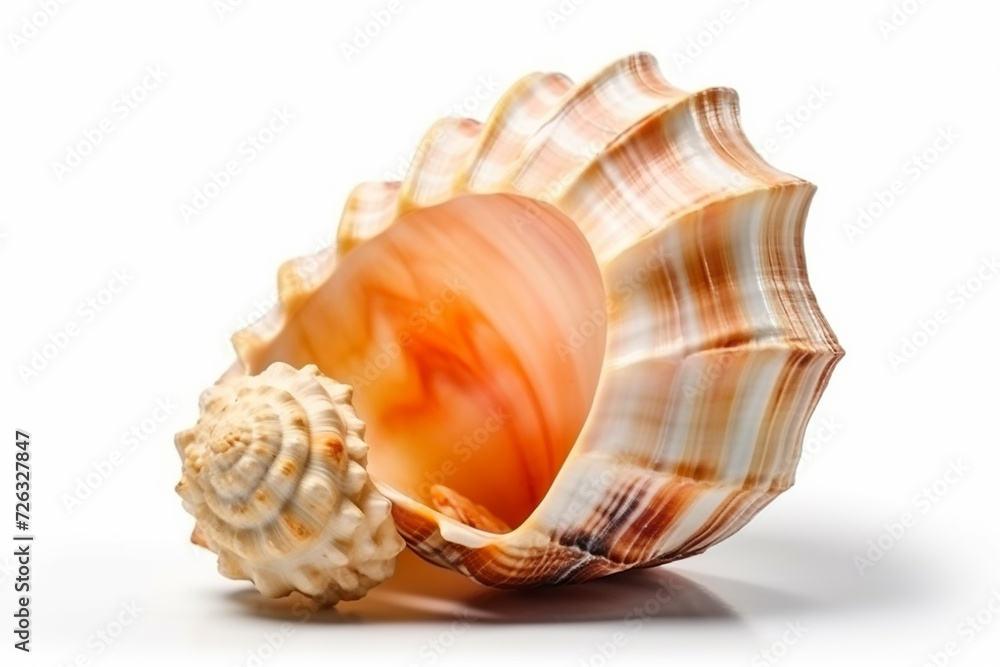 Obraz premium Seashell_isolated_on_white_background_cutout