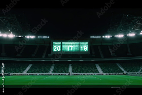 Midnight Whispers: The Silent Symphony of an Empty Soccer Stadium © sommersby