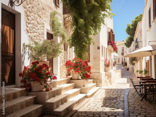 Mediterranean Streets Radiating Cleanliness and Brightness