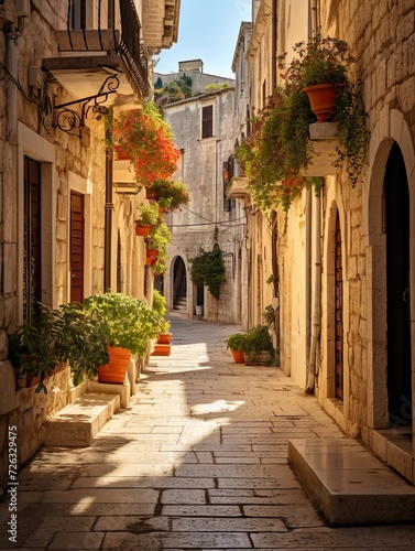 Mediterranean Streets Radiating Cleanliness and Brightness