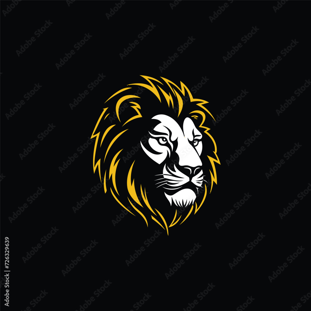 Obraz premium lion head logo template vector icon 