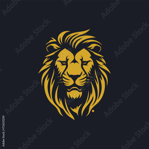 lion head logo template vector icon 