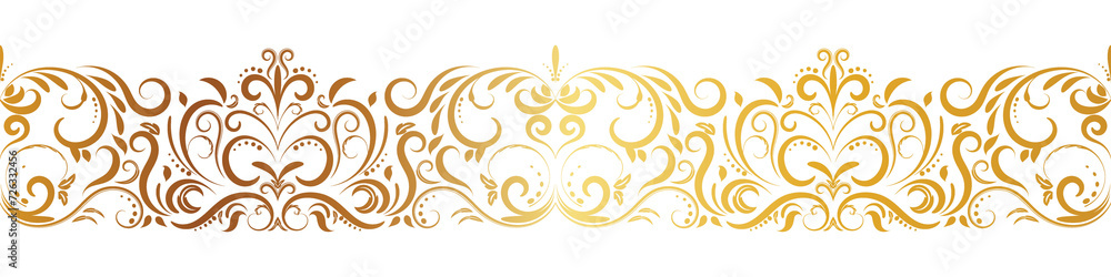 abstract floral border seamless golden paper border woodcarving decorative pattern abstract floral border seamless golden paper border woodcarving decorative pattern