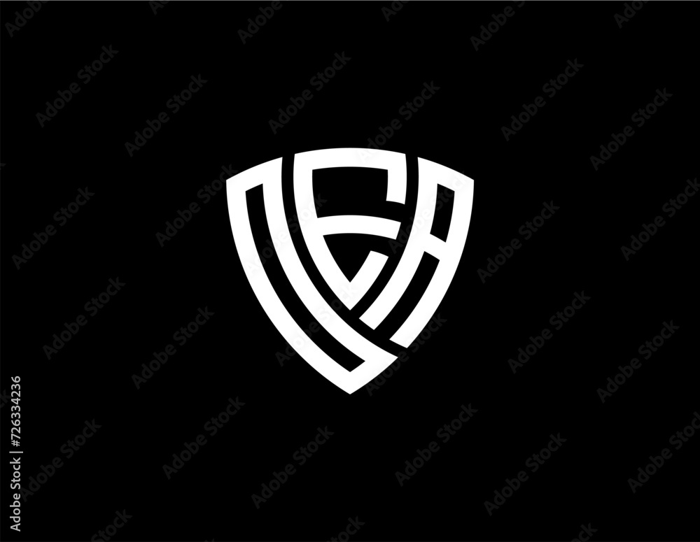 OEA creative letter shield logo design vector icon illustration OEA creative letter shield logo design vector icon illustration