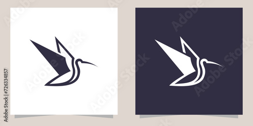 stork logo design vector
