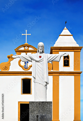 Church Nossa Senhora d`Ajuda, Arraial d`Ajuda, Porto Seguro, Bahia, Brazil, South America. photo