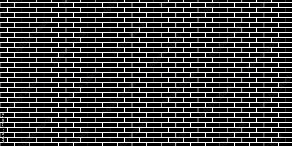 Fototapeta premium Black brick wall background. Brick wall background. Black or dark gray pattern grainy concrete wall stone texture background. 