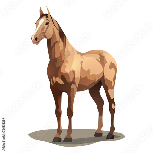 Horse of colorful set. Showcasing of the grace and elegance of a thoroughbred horse in this stunning illustration with a meticulously crafted cartoon design. Vector illustration.
