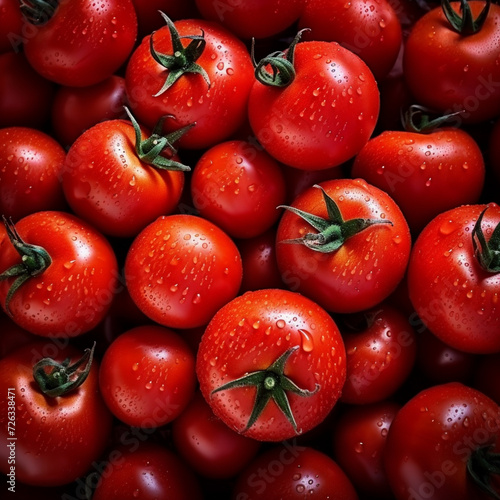 Delicious organic red tomatoes