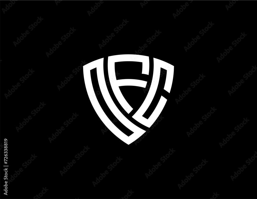 OFC creative letter shield logo design vector icon illustration OFC creative letter shield logo design vector icon illustration