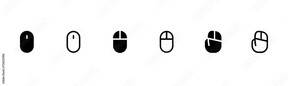 Mouse icon. Computer Mouse Icons set. Computer mouse vector icon. Editable illustration. - obrazy, fototapety, plakaty 
