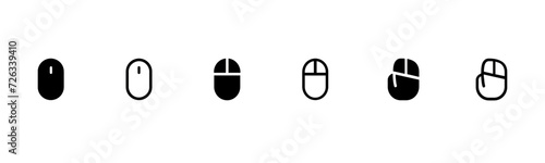 Mouse icon. Computer Mouse Icons set. Computer mouse vector icon. Editable illustration. photo