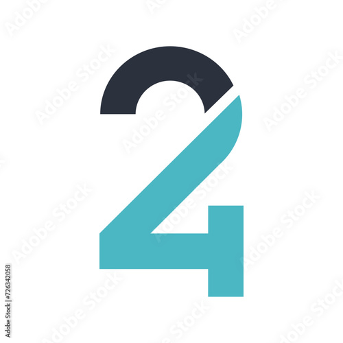 logos are the numbers two and four. Twenty four.