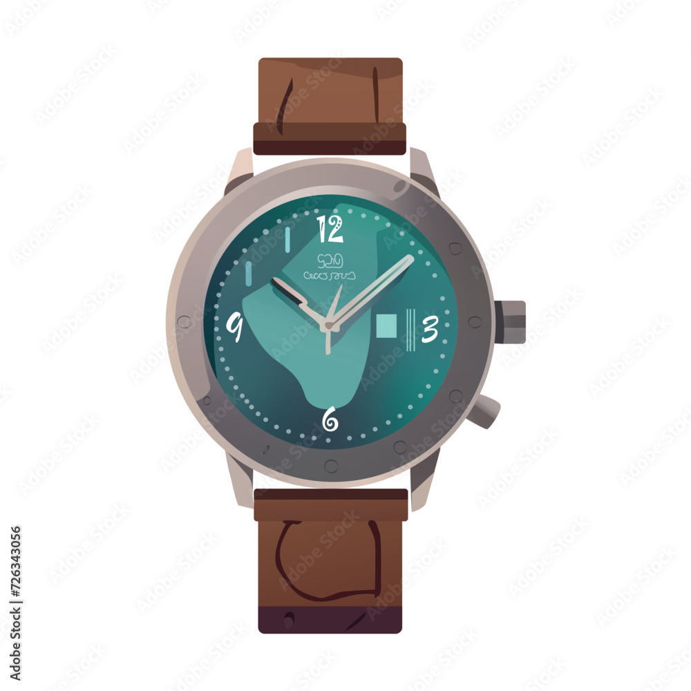 Wristwatch of colorful set. In this watch illustration expert design and a cartoon aesthetic come together on a clean white canvas. Vector illustration. Wristwatch of colorful set. In this watch illustration expert design and a cartoon aesthetic come together on a clean white canvas. Vector illustration.