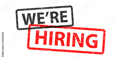 We are hiring on rubber stamp imprint
