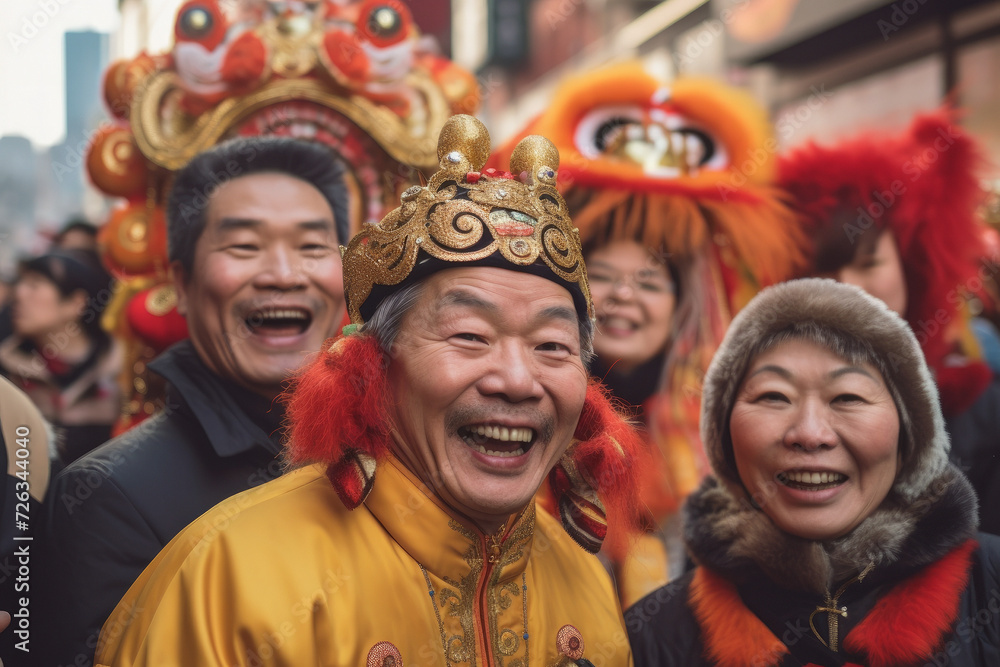 AI generated traditional chinese new year celebration - no actual persons