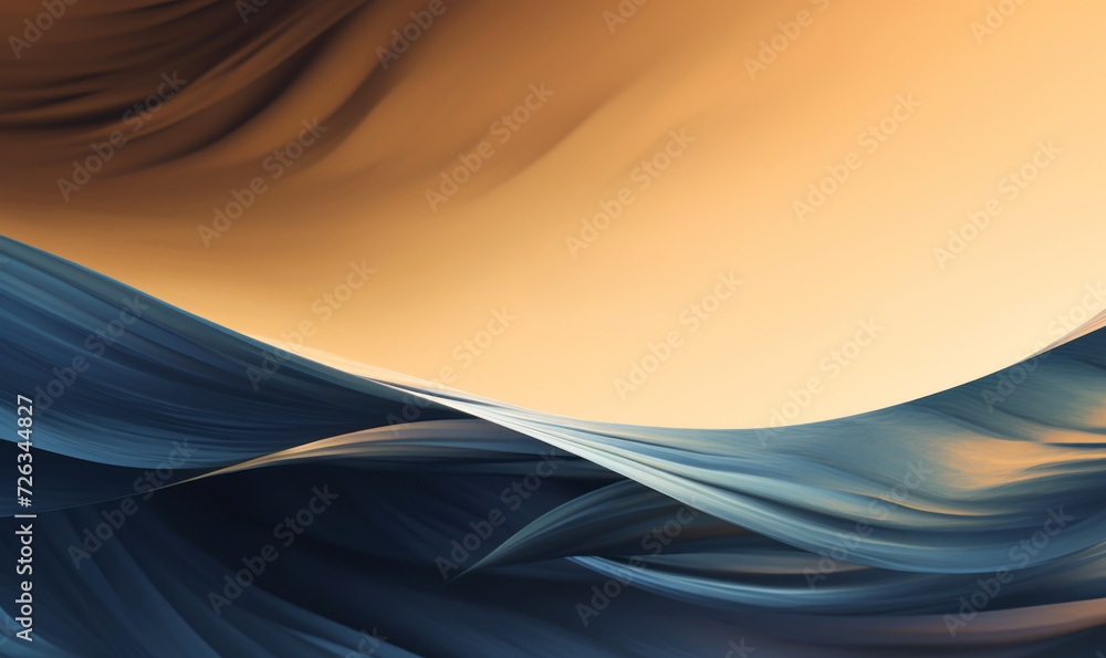 Abstract wavy design in blue and orange for dynamic backgrounds