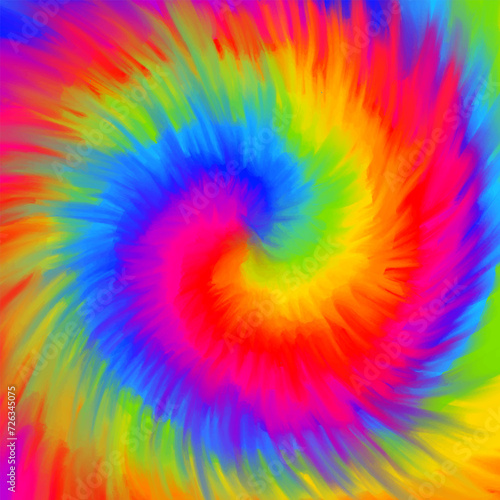 hand painted rainbow coloured swirl tie dye background