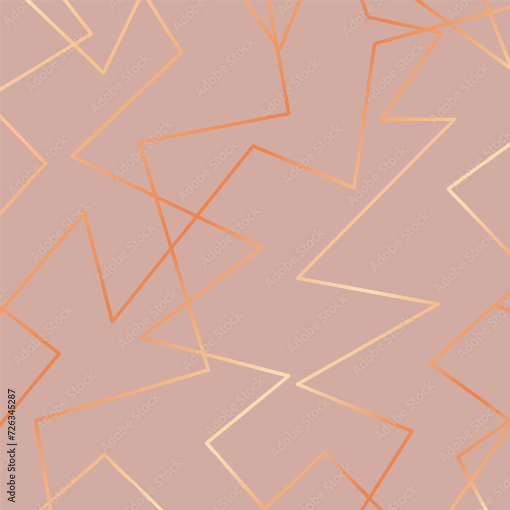 Fototapeta premium Abstract background with a rose gold low poly design