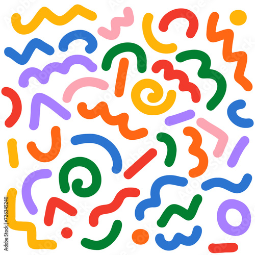 Random fun hand drawn doodle pattern background design
