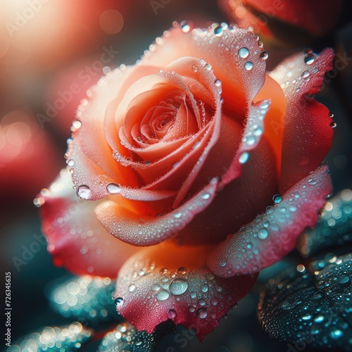 Beautiful flower rose background generative AI