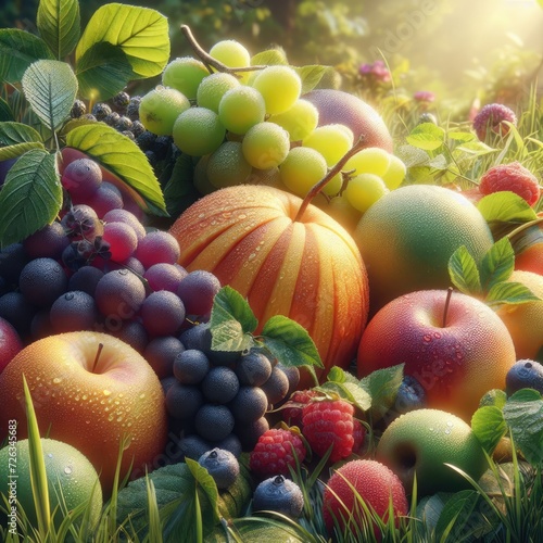 Fruit background generative AI
