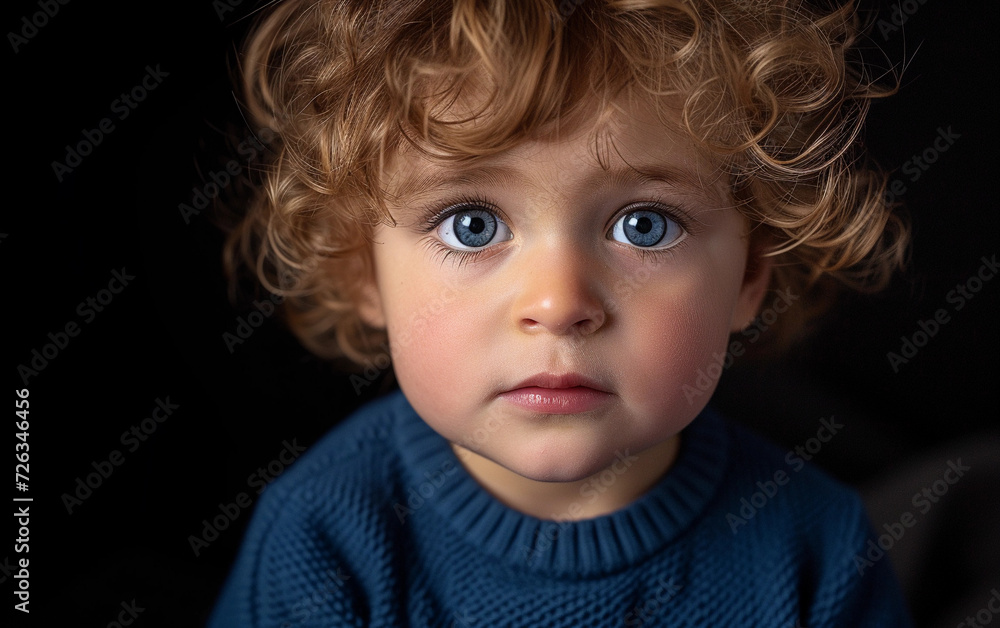 Close Up of a Child With Blue Eyes Close Up of a Child With Blue Eyes