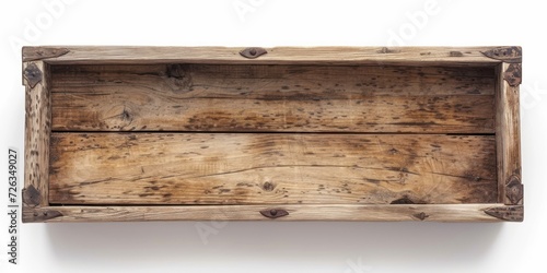 Wooden Box With Two Compartments on Wall