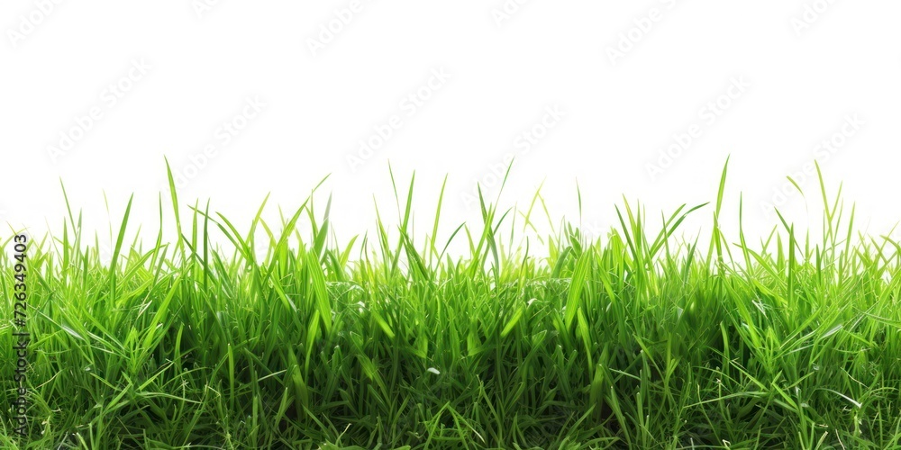 Green Grass Field on White Background Green Grass Field on White Background