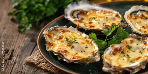 Plate of Oysters With Side of Parsley