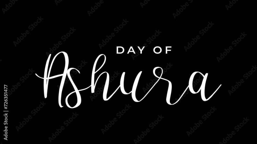 Day of Ashura Animation on Whtie and Black Background. Great for Muharram Celebrations, lettering with transparent background, for banner, social media feed wallpaper stories Day of Ashura Animation on Whtie and Black Background. Great for Muharram Celebrations, lettering with transparent background, for banner, social media feed wallpaper stories