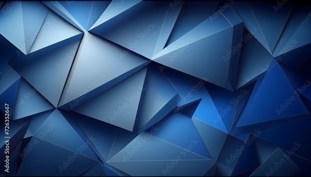 Dark blue modern background for design. Geometric shape. Triangles, diagonal lines. Gradient. Generative AI. Dark blue modern background for design. Geometric shape. Triangles, diagonal lines. Gradient. Generative AI.