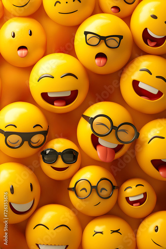Yellow 3D emojis
