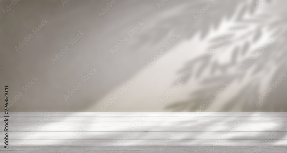 The blurred shadow of palm leaves on a light wall. The blurred shadow of palm leaves on a light wall.