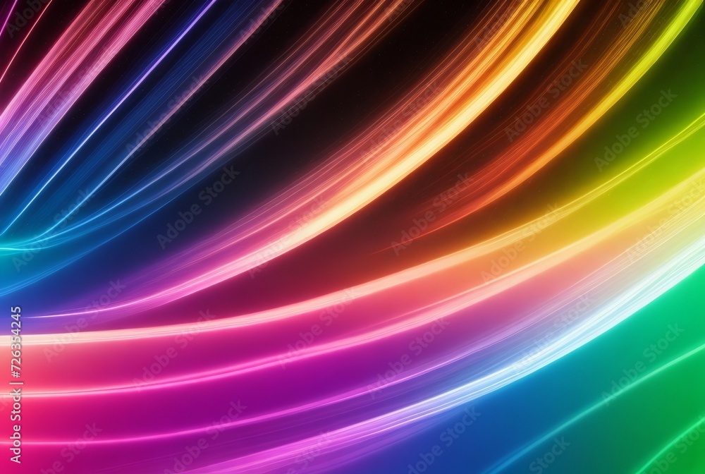 Abstract Multicolor Wavy Line of Light, isolated on Dark Background. Vector Illustration
Abstract Multicolor Wavy Line of Light, isolated on Dark Background. Vector Illustration