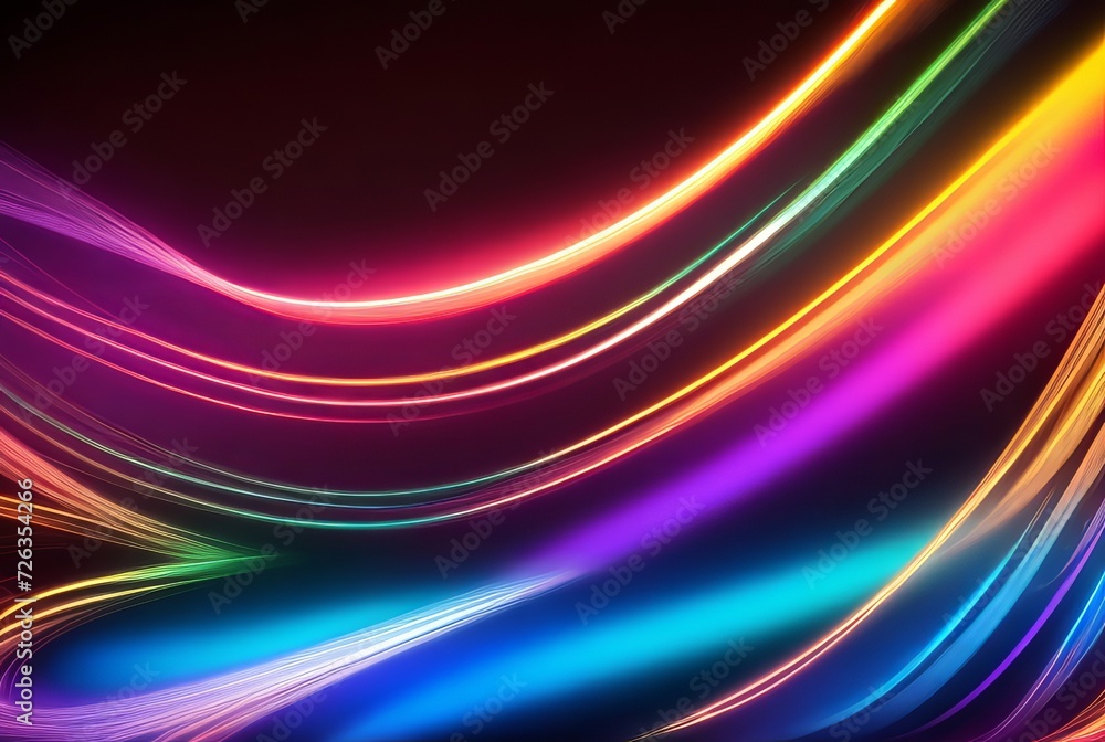 Abstract Multicolor Wavy Line of Light, isolated on Dark Background. Vector Illustration
Abstract Multicolor Wavy Line of Light, isolated on Dark Background. Vector Illustration