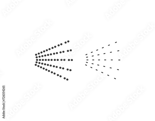 Spray icon. Water or air spray nozzle for spray paint or deodorant. Vector illustration. Isolated on white background.