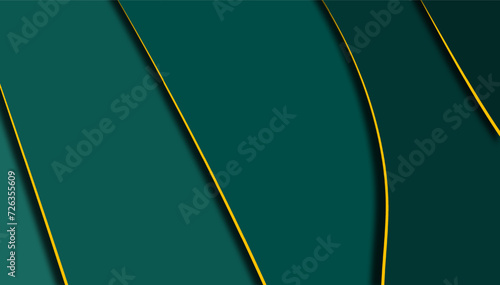 Ramadan kareem, islamic background. Green and gold muslim colors, luxury design. Papercut gradient effect, Ramadan greeting card, vector illustration