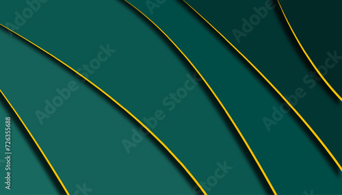 Ramadan kareem, islamic background. Green and gold muslim colors, luxury design. Papercut gradient effect, Ramadan greeting card, vector illustration