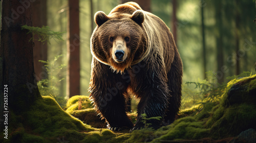 Brown bear in the forest