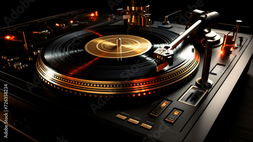 Dj turntable and record